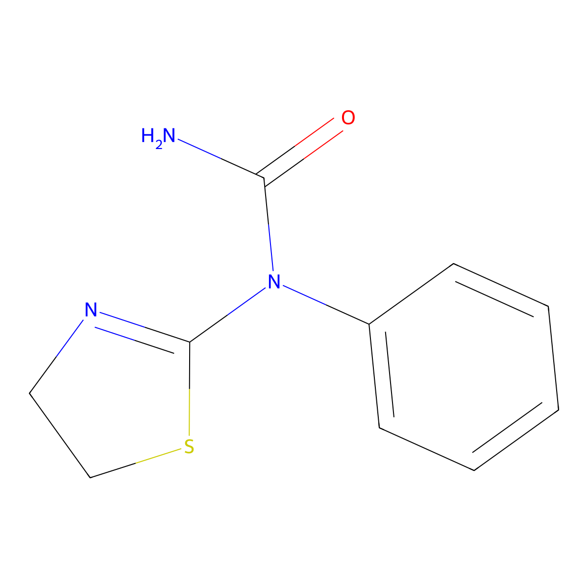 1-(4,5-Dihydro-1,3-thiazol-2-yl)-1-phenylurea molecular structure, CAS 324035-28-1