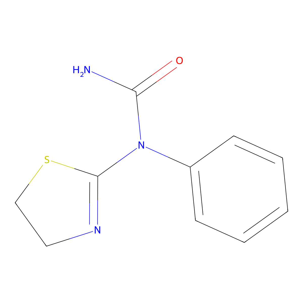 1-(4,5-Dihydro-1,3-thiazol-2-yl)-1-phenylurea molecular structure, CAS 324035-28-1