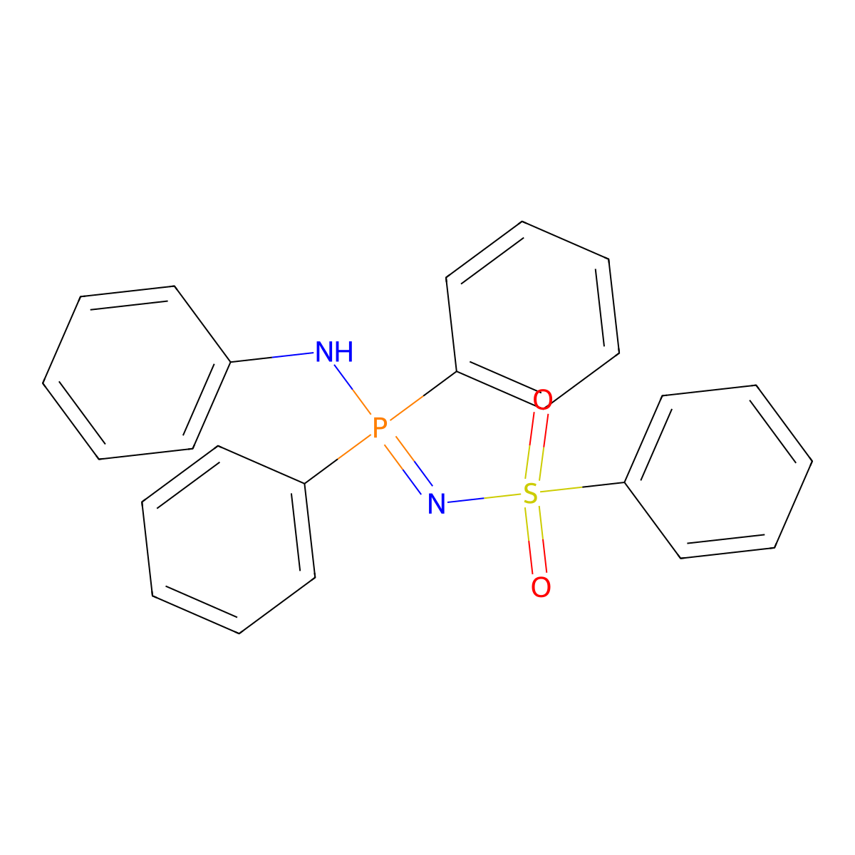 N-[anilino(diphenyl)phosphoranylidene]benzenesulfonamide molecular structure, CAS 324036-11-5