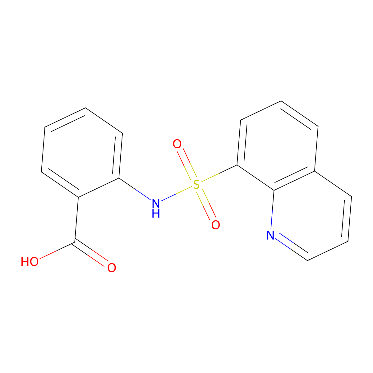 2-[(8-Quinolinylsulfonyl)amino]benzoic acid molecular structure, CAS 324036-18-2