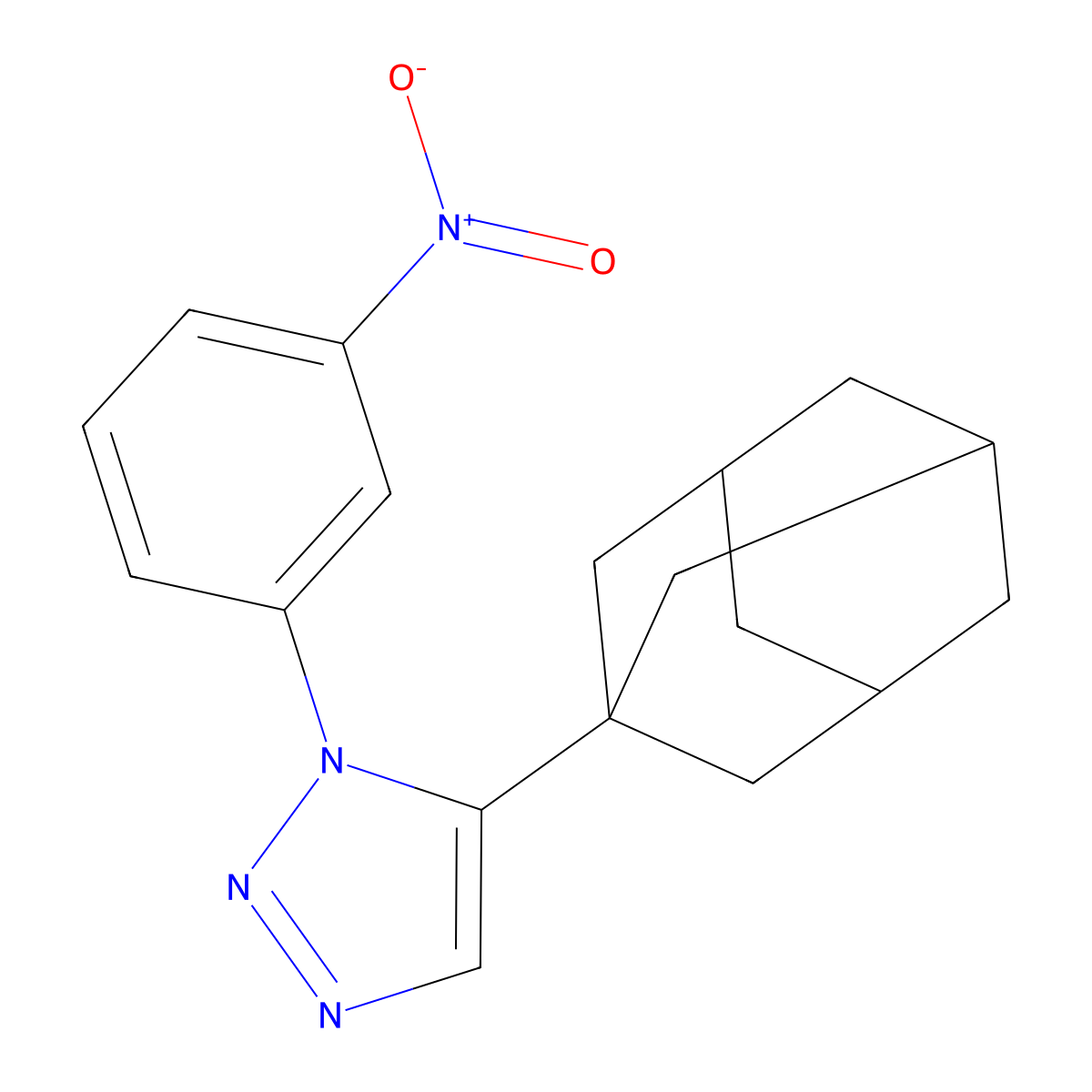 5-(1-Adamantyl)-1-(3-nitrophenyl)triazole molecular structure, CAS 324036-52-4