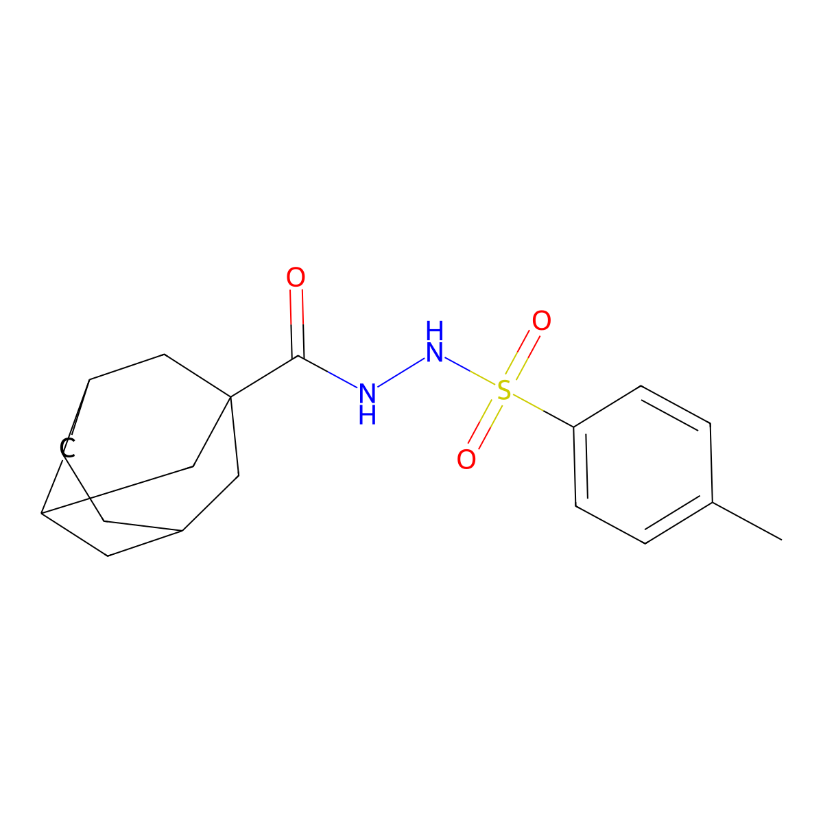 N'-(4-methylbenzenesulfonyl)tricyclo[4.3.1.1^{3,8}]undecane-1-carbohydrazide molecular structure, CAS 324036-87-5