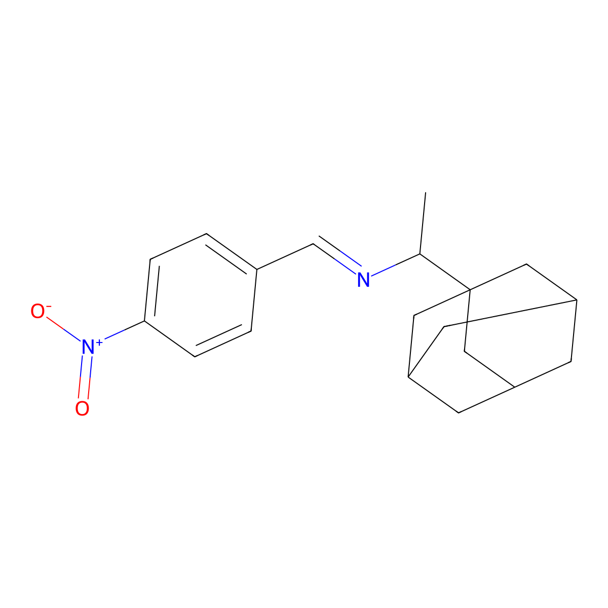 1-(1-adamantyl)-N-(4-nitrobenzylidene)ethanamine molecular structure, CAS 324036-95-5