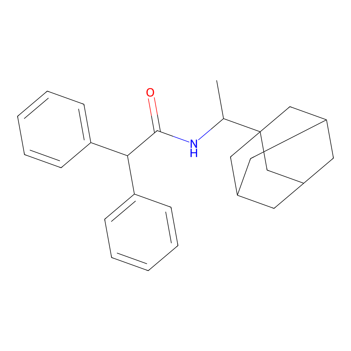 N-[1-(1-adamantyl)ethyl]-2,2-diphenylacetamide molecular structure, CAS 324037-00-5