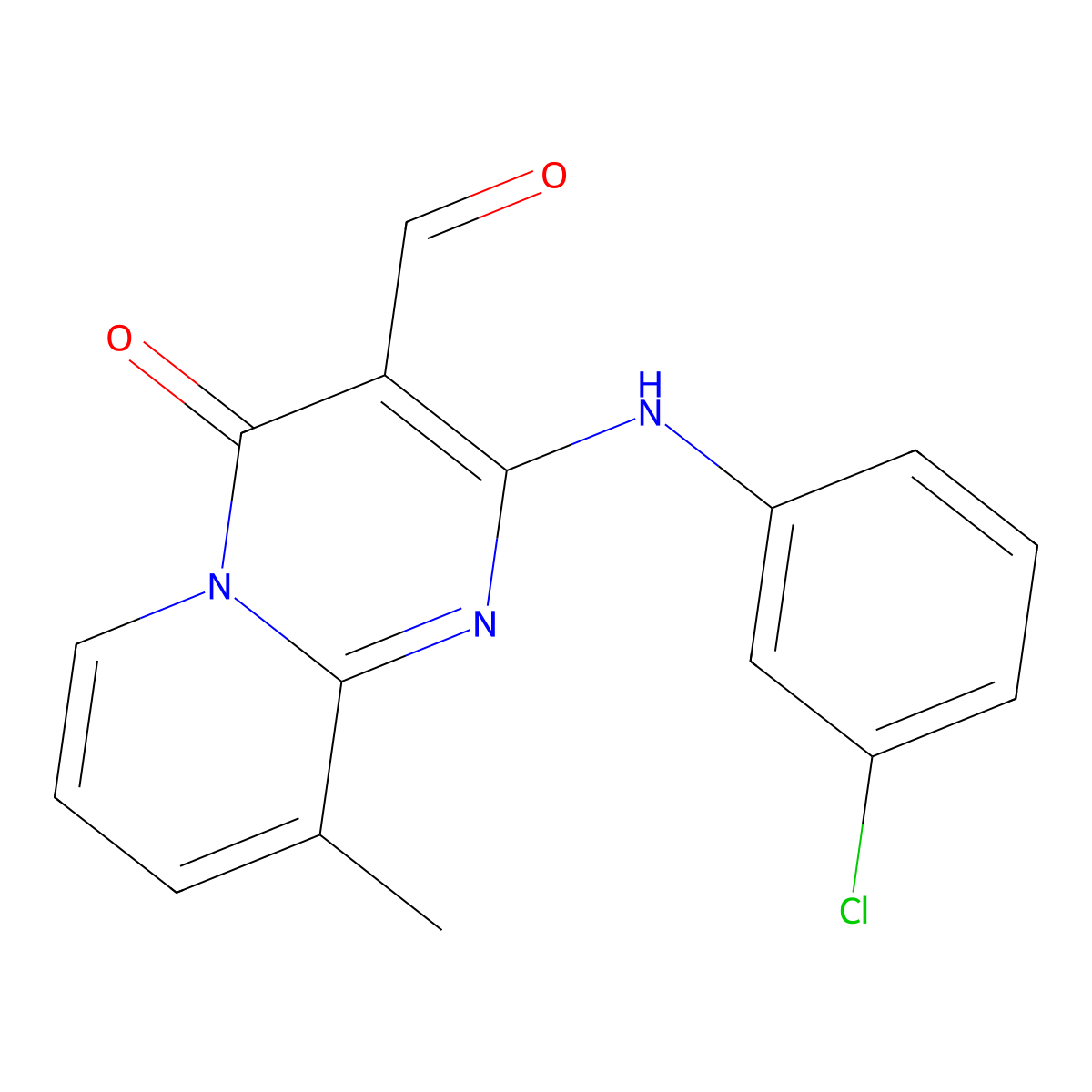 2-(3-Chloroanilino)-9-methyl-4-oxopyrido[1,2-a]pyrimidine-3-carbaldehyde molecular structure, CAS 324037-15-2