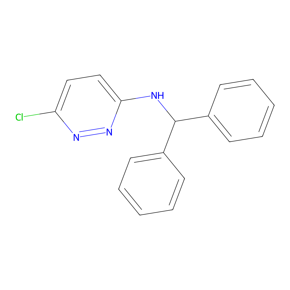 6-chloro-N-(diphenylmethyl)pyridazin-3-amine molecular structure, CAS 324042-01-5