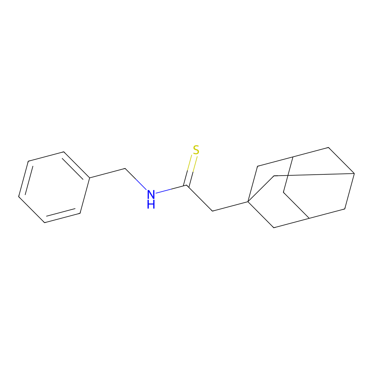 2-(Adamantan-1-YL)-N-benzylethanethioamide molecular structure, CAS 324042-79-7