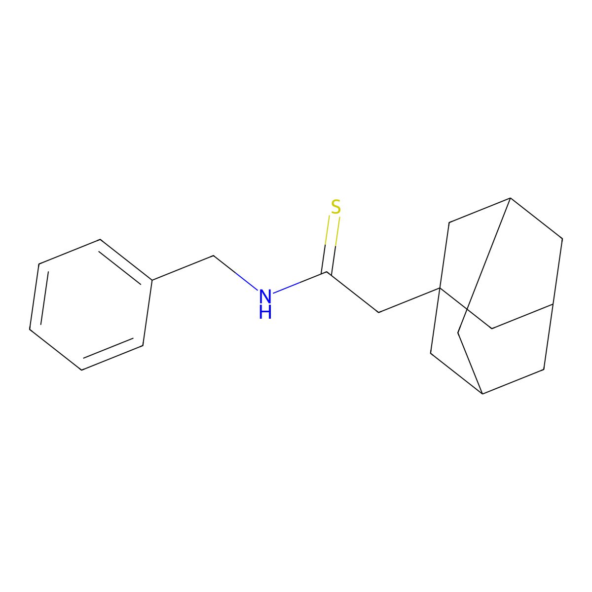 2-(Adamantan-1-YL)-N-benzylethanethioamide molecular structure, CAS 324042-79-7