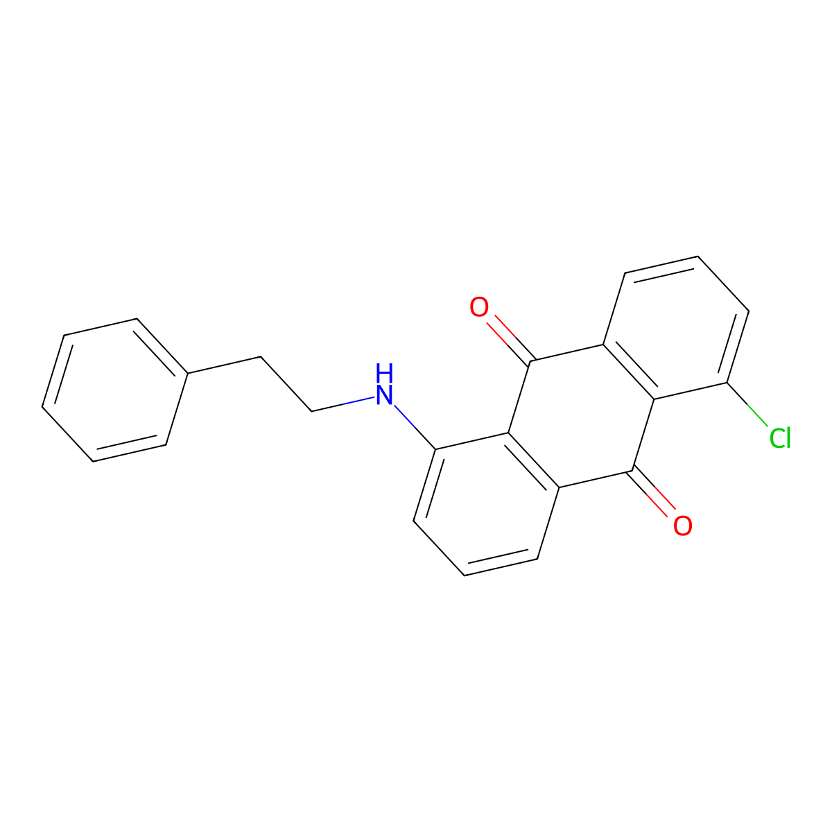 1-Chloro-5-(phenethylamino)anthracene-9,10-dione molecular structure, CAS 324044-60-2