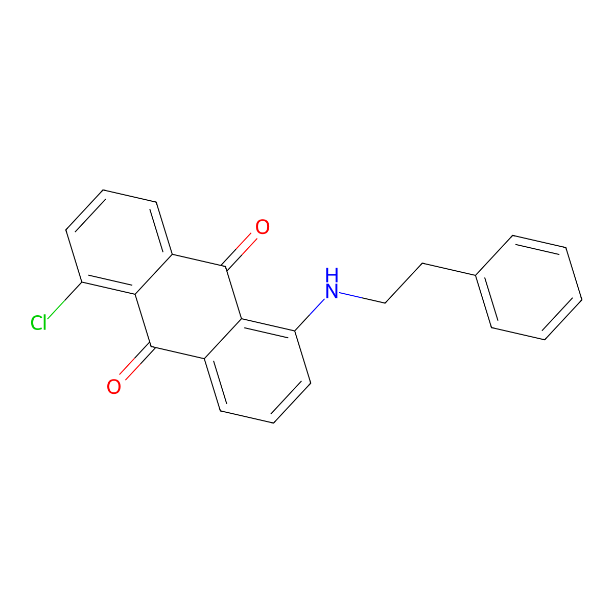 1-Chloro-5-(phenethylamino)anthracene-9,10-dione molecular structure, CAS 324044-60-2