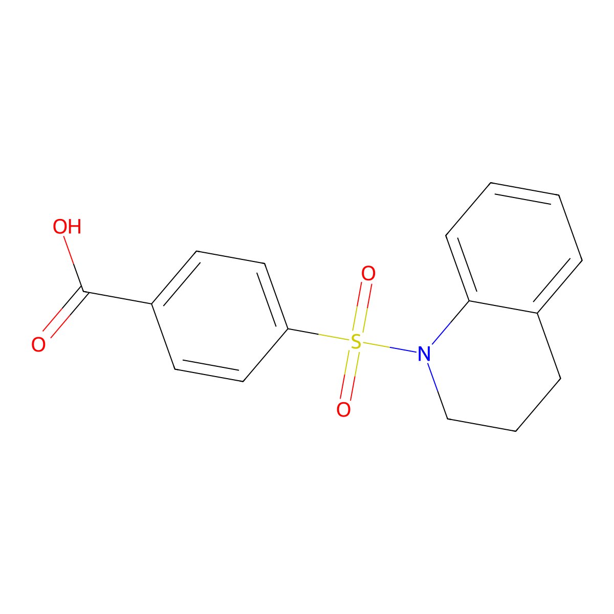 4-(1,2,3,4-Tetrahydroquinoline-1-sulfonyl)benzoic acid molecular structure, CAS 324044-75-9