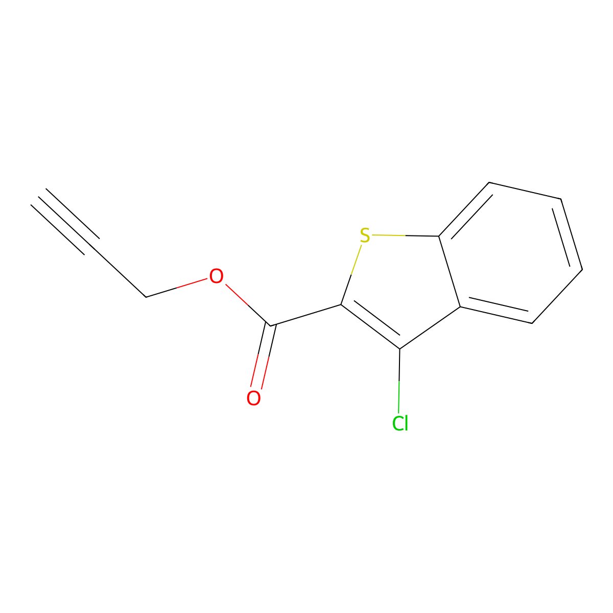 Prop-2-ynyl 3-chloro-1-benzothiophene-2-carboxylate molecular structure, CAS 324044-88-4