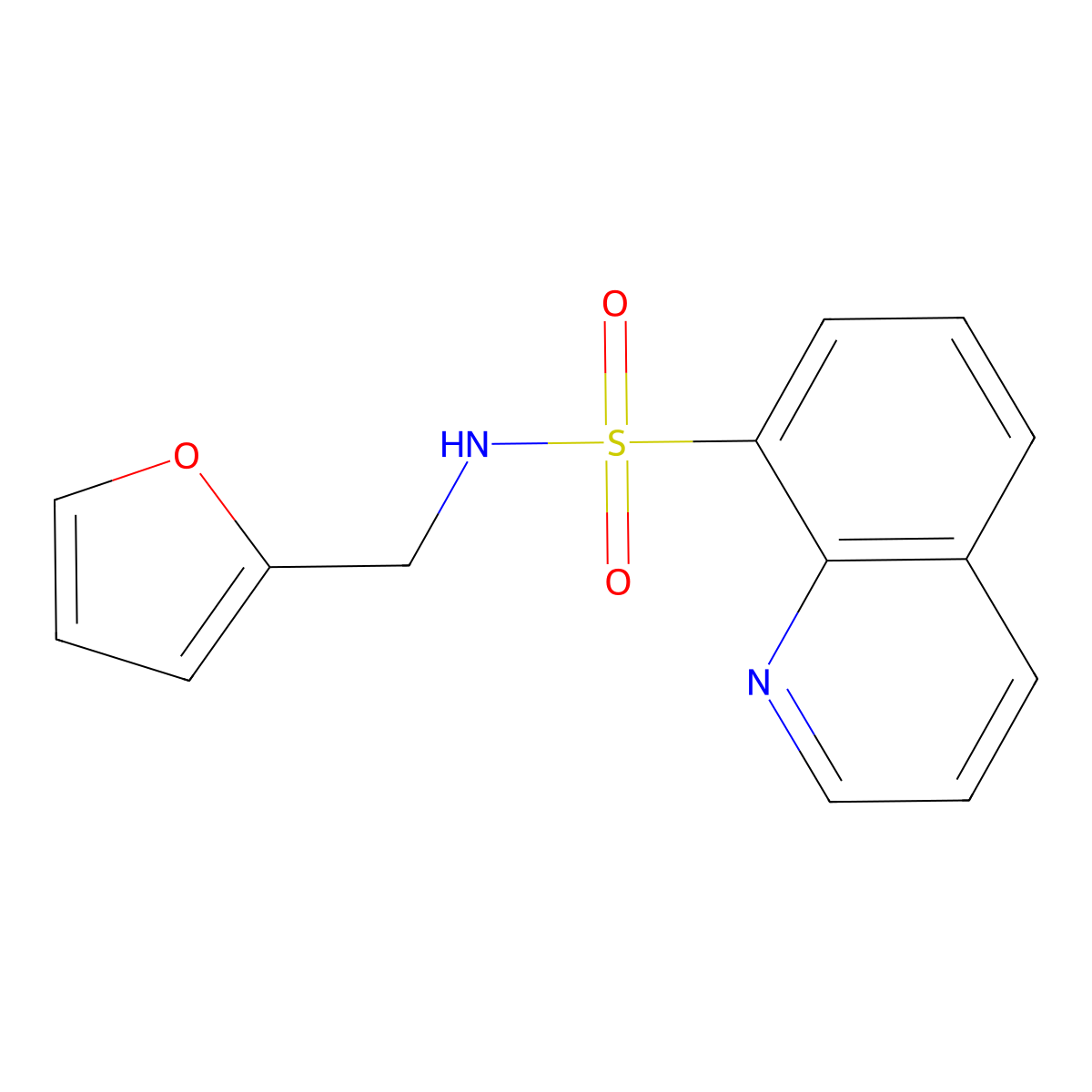 N-(2-furylmethyl)-8-quinolinesulfonamide molecular structure, CAS 324044-96-4