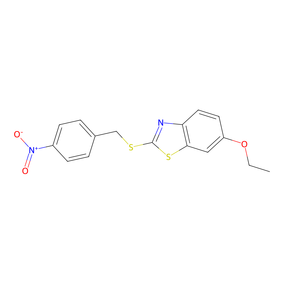 6-Ethoxy-2-((4-nitrobenzyl)thio)benzo[d]thiazole molecular structure, CAS 324045-09-2