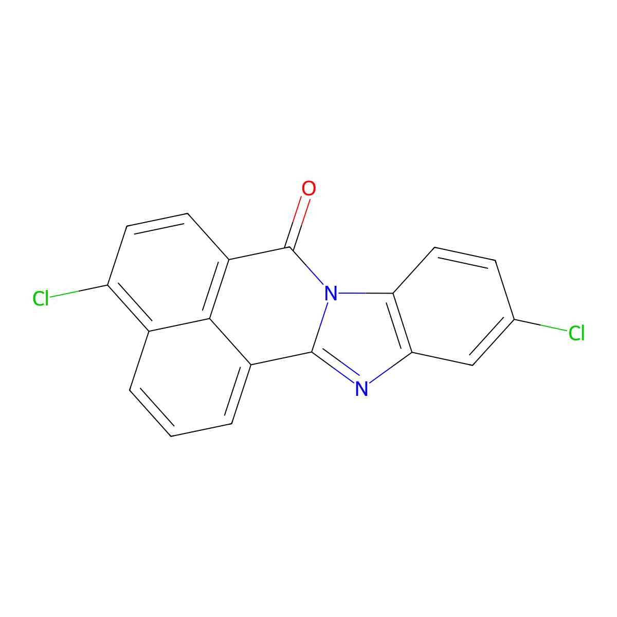 4,11-dichloro-7H-benzimidazo[2,1-a]benzo[de]isoquinolin-7-one molecular structure, CAS 324045-24-1