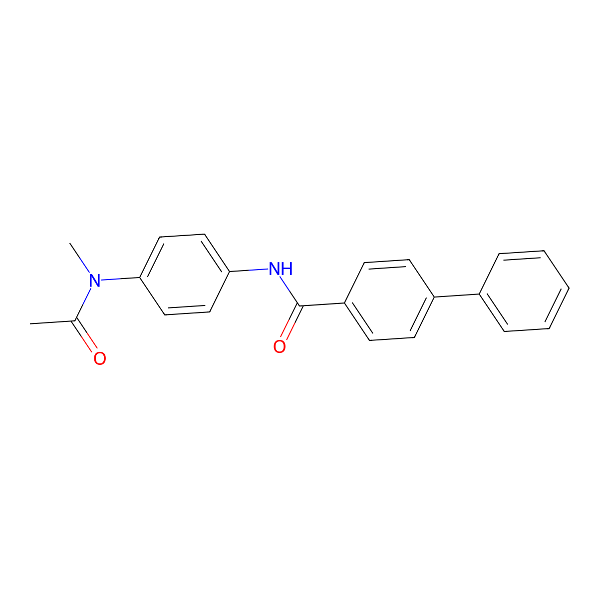 N-{4-[acetyl(methyl)amino]phenyl}-4-biphenylcarboxamide molecular structure, CAS 324046-62-0