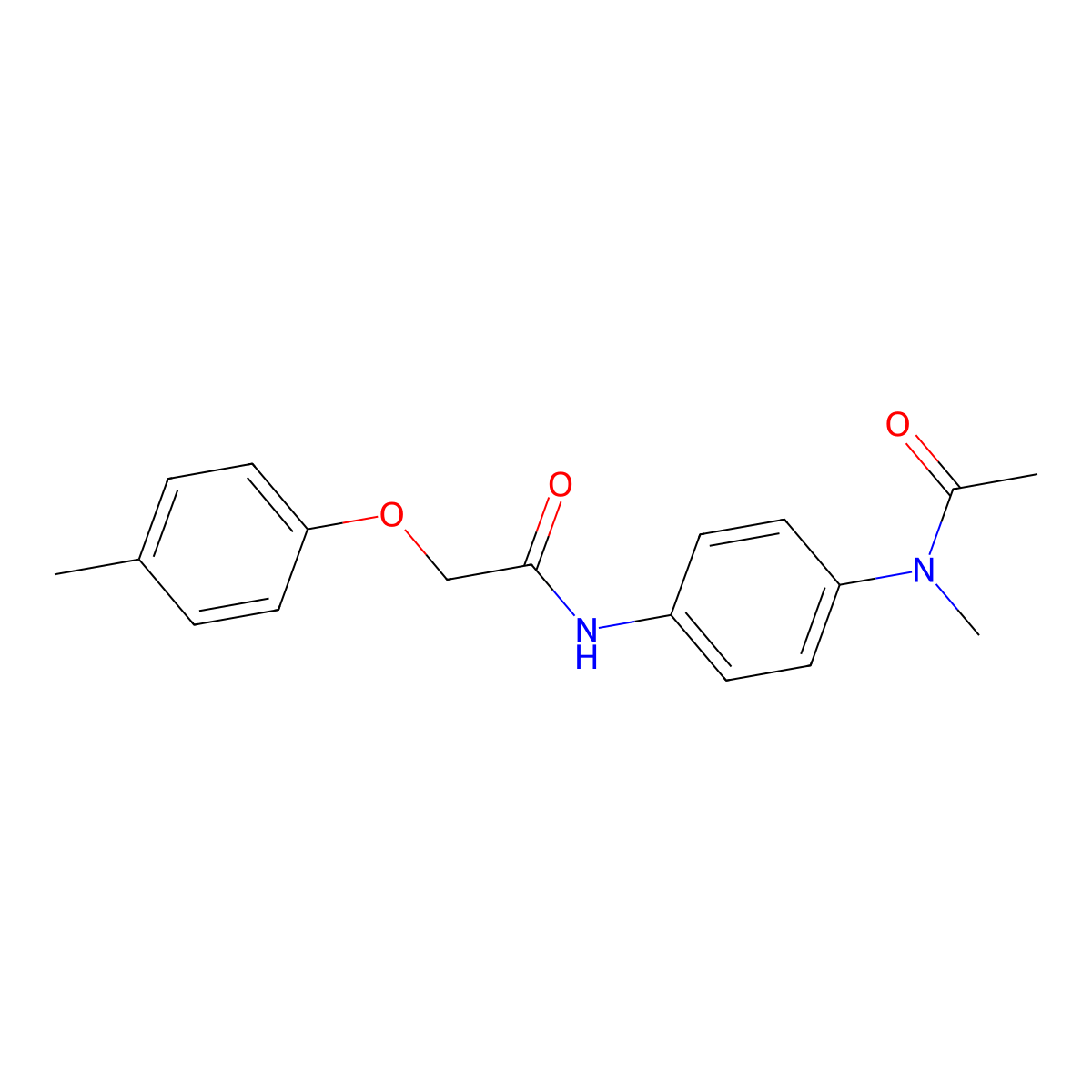 N-{4-[acetyl(methyl)amino]phenyl}-2-(4-methylphenoxy)acetamide molecular structure, CAS 324046-65-3