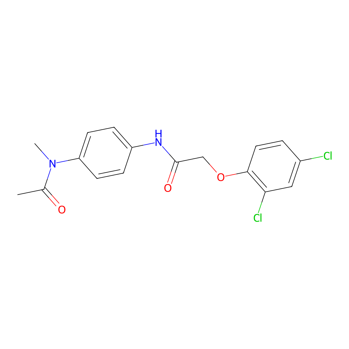 N-{4-[acetyl(methyl)amino]phenyl}-2-(2,4-dichlorophenoxy)acetamide molecular structure, CAS 324046-67-5