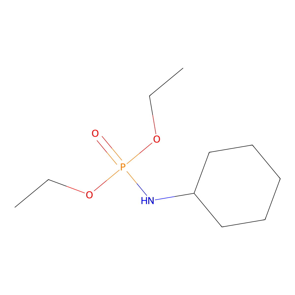 Diethyl cyclohexylaminophosphonate molecular structure, CAS 32405-88-2