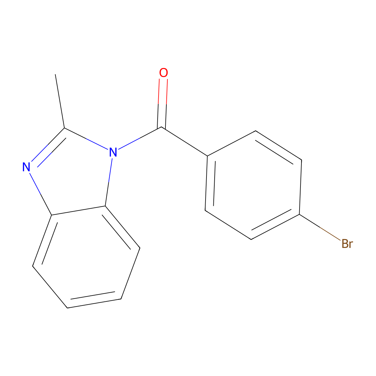 1-(4-bromobenzoyl)-2-methyl-1H-benzimidazole molecular structure, CAS 324050-37-5