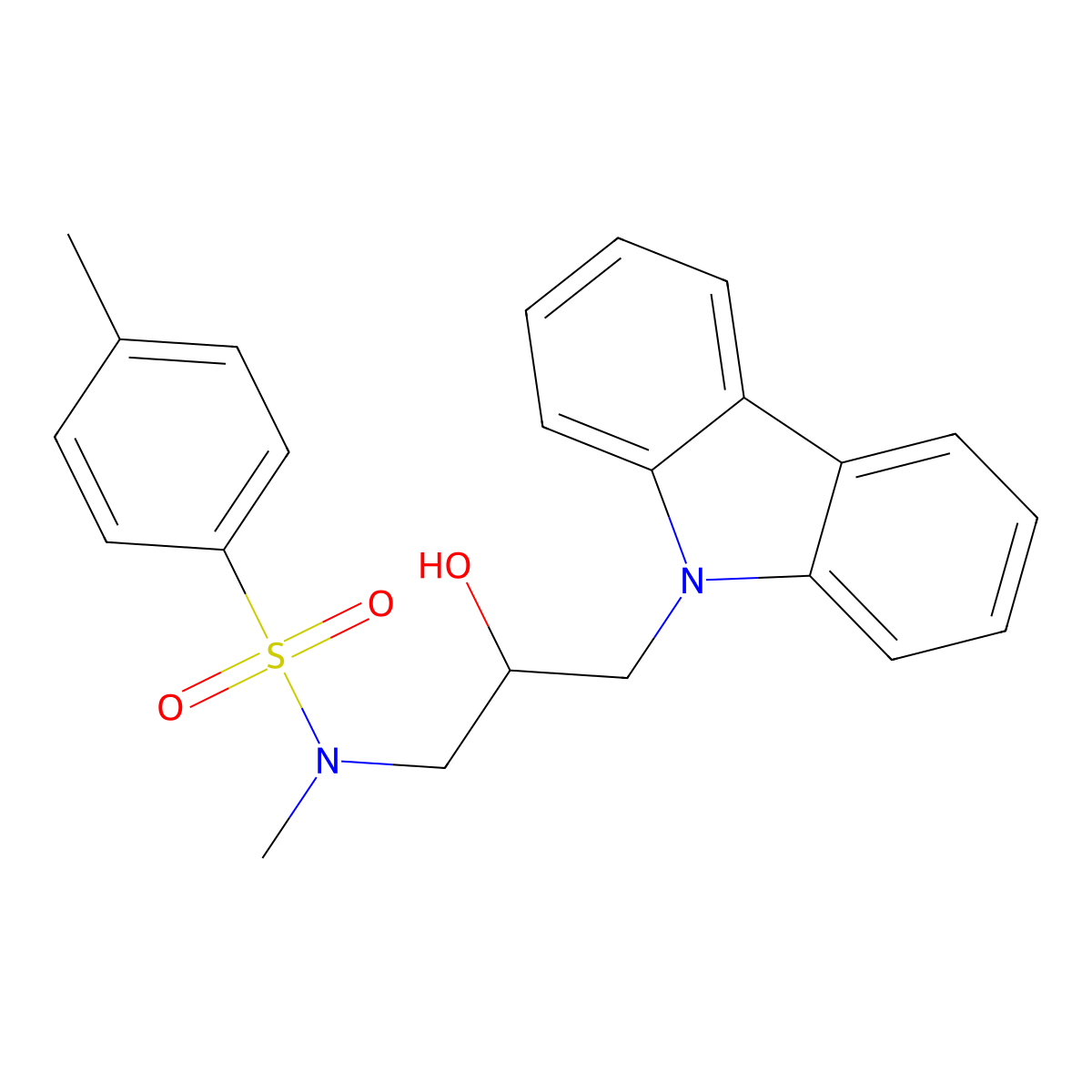 N-[3-(9H-carbazol-9-yl)-2-hydroxypropyl]-N,4-dimethylbenzenesulfonamide molecular structure, CAS 324052-09-7
