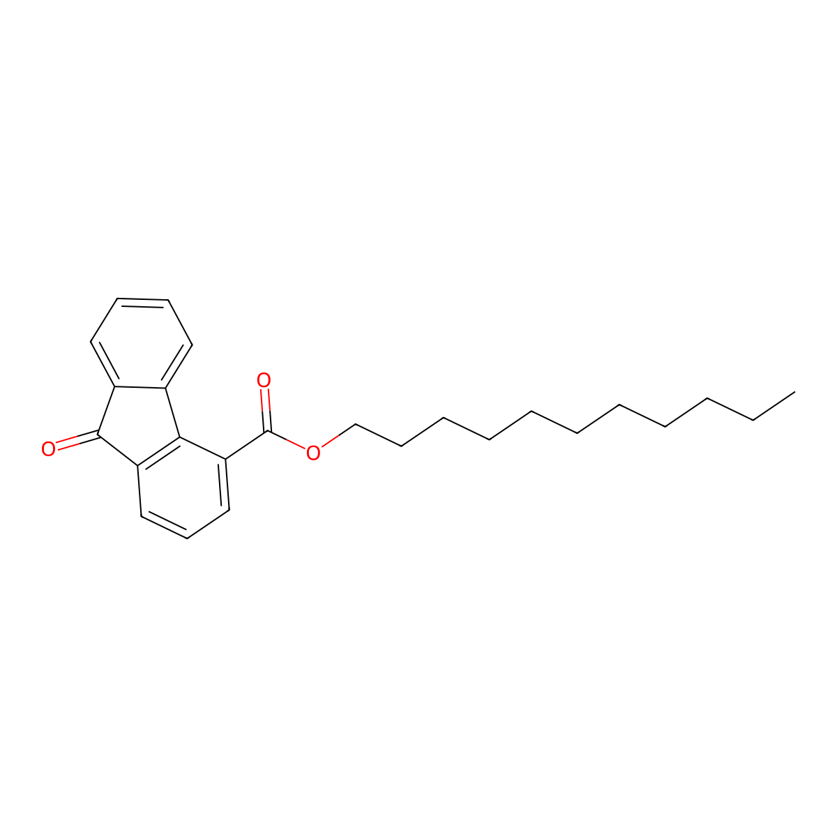 undecyl 9-oxo-9H-fluorene-4-carboxylate molecular structure, CAS 324052-54-2