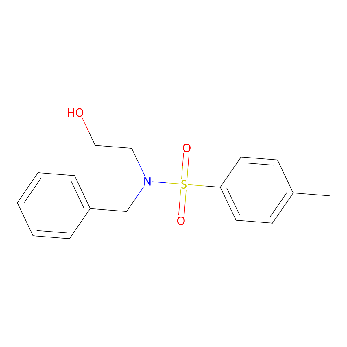 N-benzyl-N-(2-hydroxyethyl)-4-methylbenzenesulfonamide molecular structure, CAS 324052-91-7
