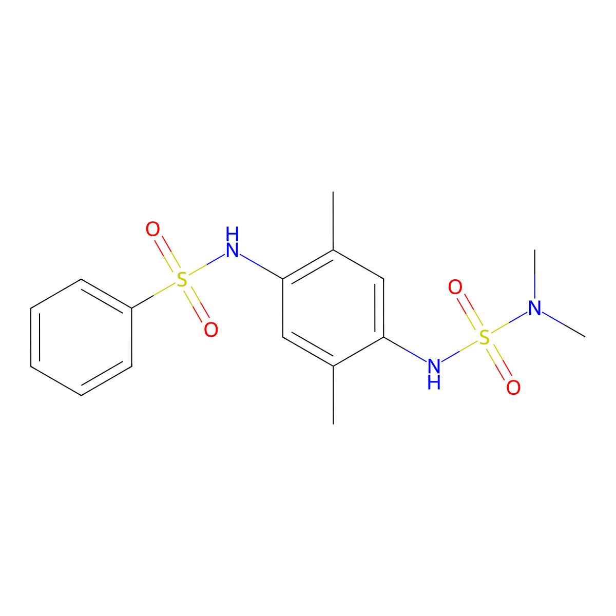 N-(4-((N,N-dimethylsulfamoyl)amino)-2,5-dimethylphenyl)benzenesulfonamide molecular structure, CAS 324053-18-1