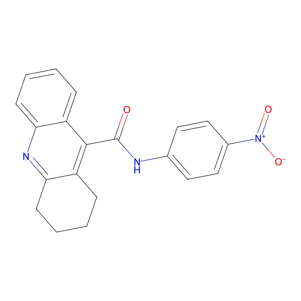 N-(4-Nitrophenyl)-1,2,3,4-tetrahydro-9-acridinecarboxamide molecular structure, CAS 324053-81-8