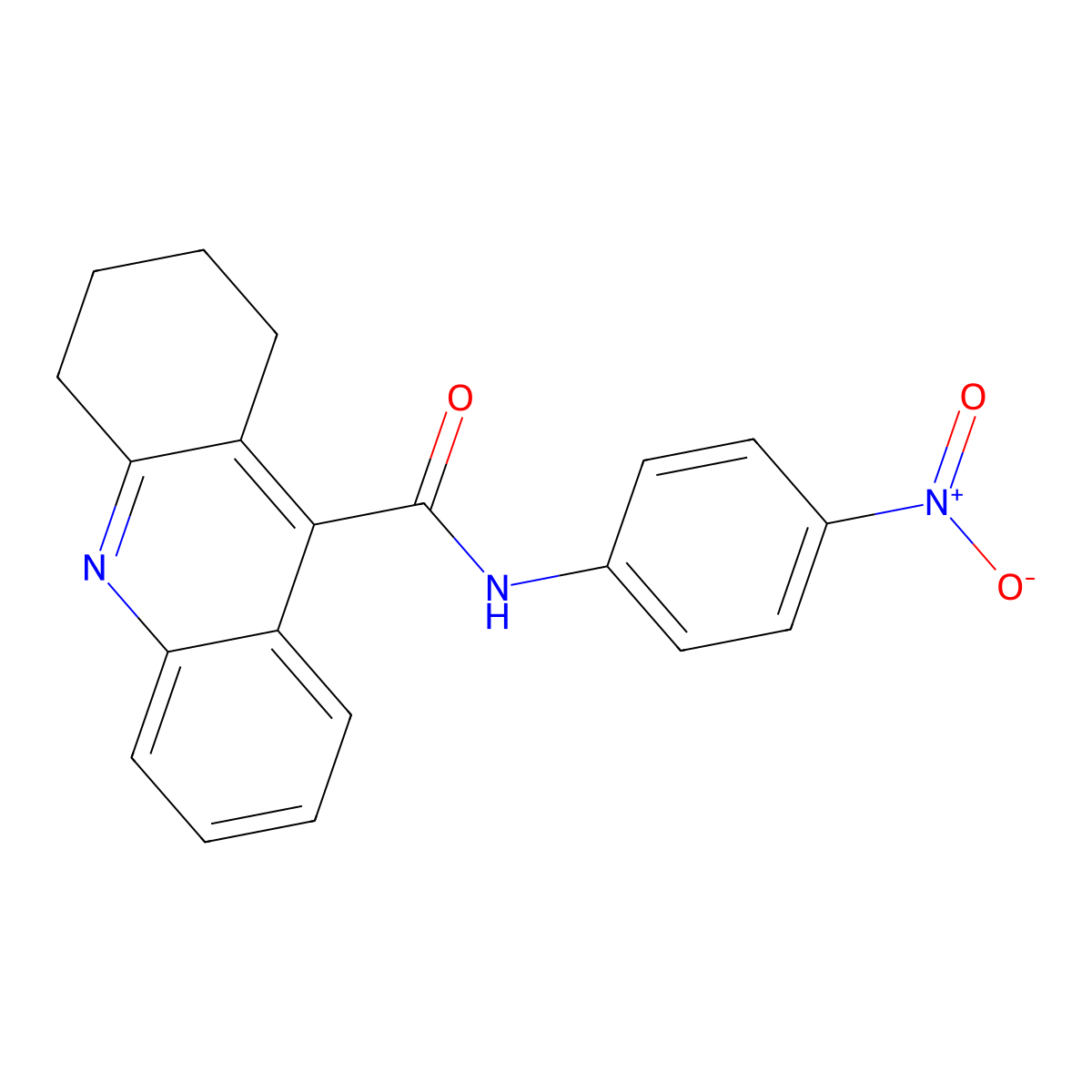 N-(4-Nitrophenyl)-1,2,3,4-tetrahydro-9-acridinecarboxamide molecular structure, CAS 324053-81-8