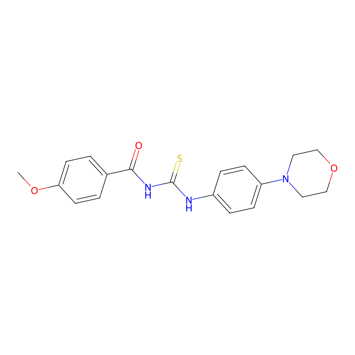 4-methoxy-N-[(4-morpholin-4-ylphenyl)carbamothioyl]benzamide molecular structure, CAS 324054-68-4