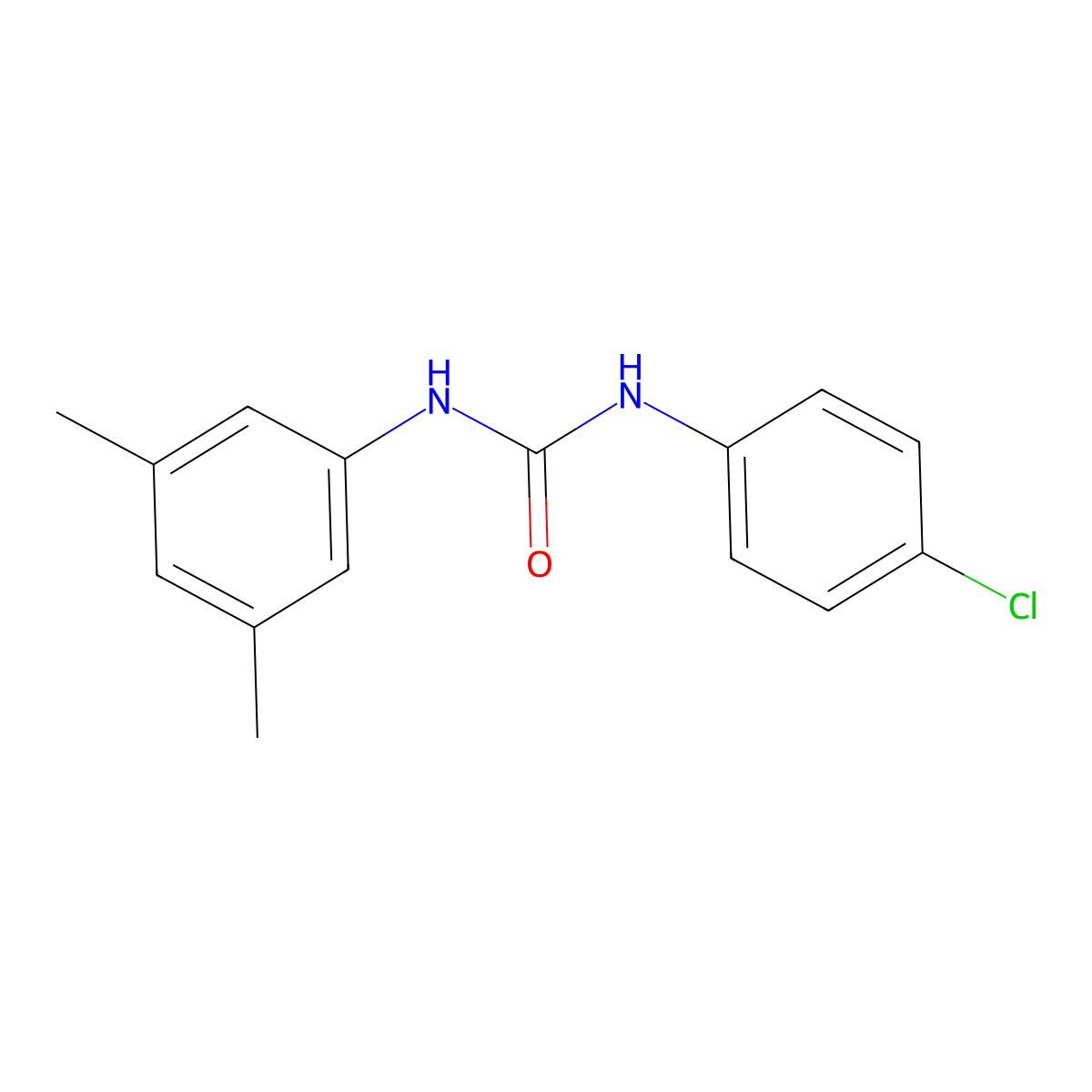 1-(4-Chlorophenyl)-3-(3,5-dimethylphenyl)urea molecular structure, CAS 324054-88-8
