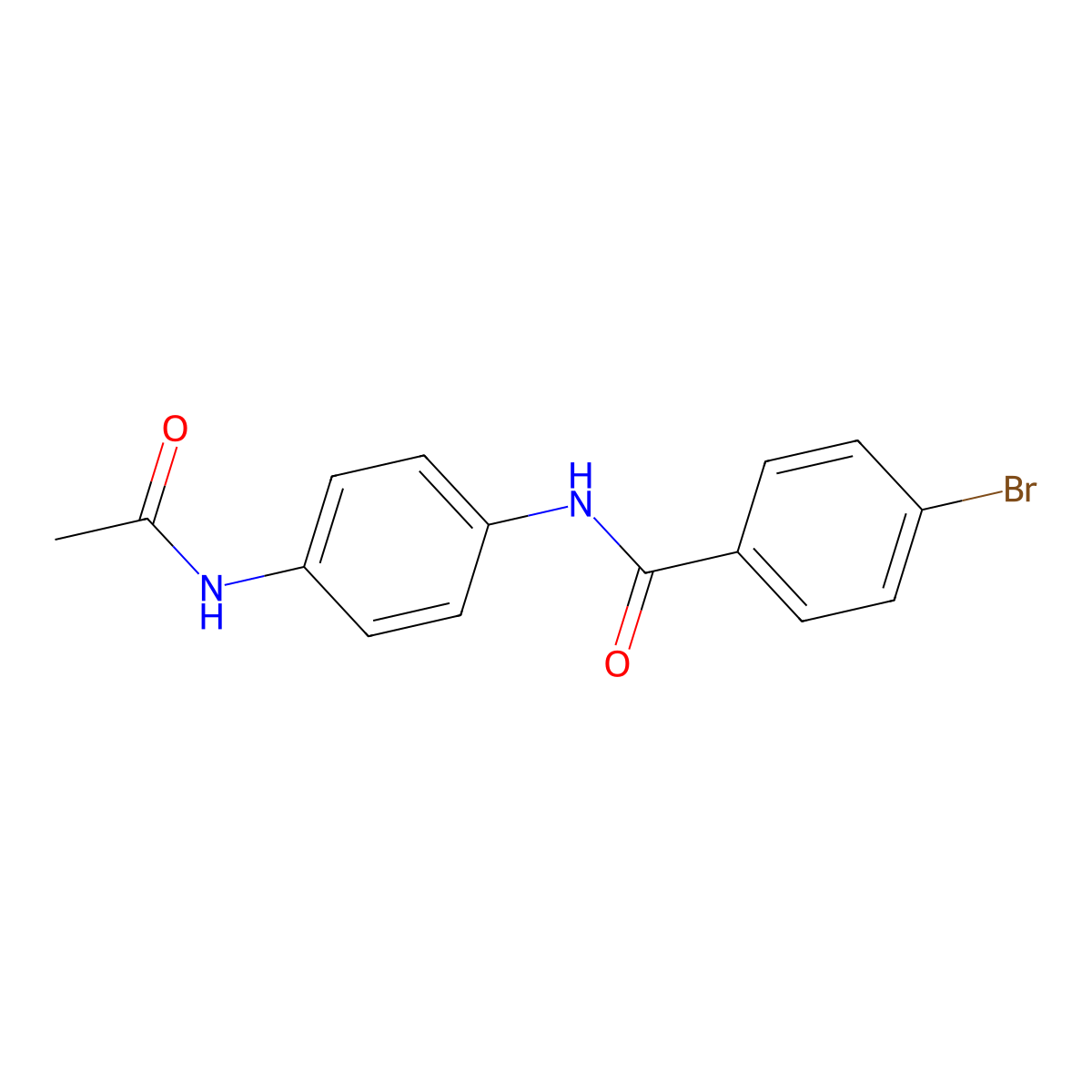 N-(4-acetamidophenyl)-4-bromobenzamide molecular structure, CAS 324054-92-4