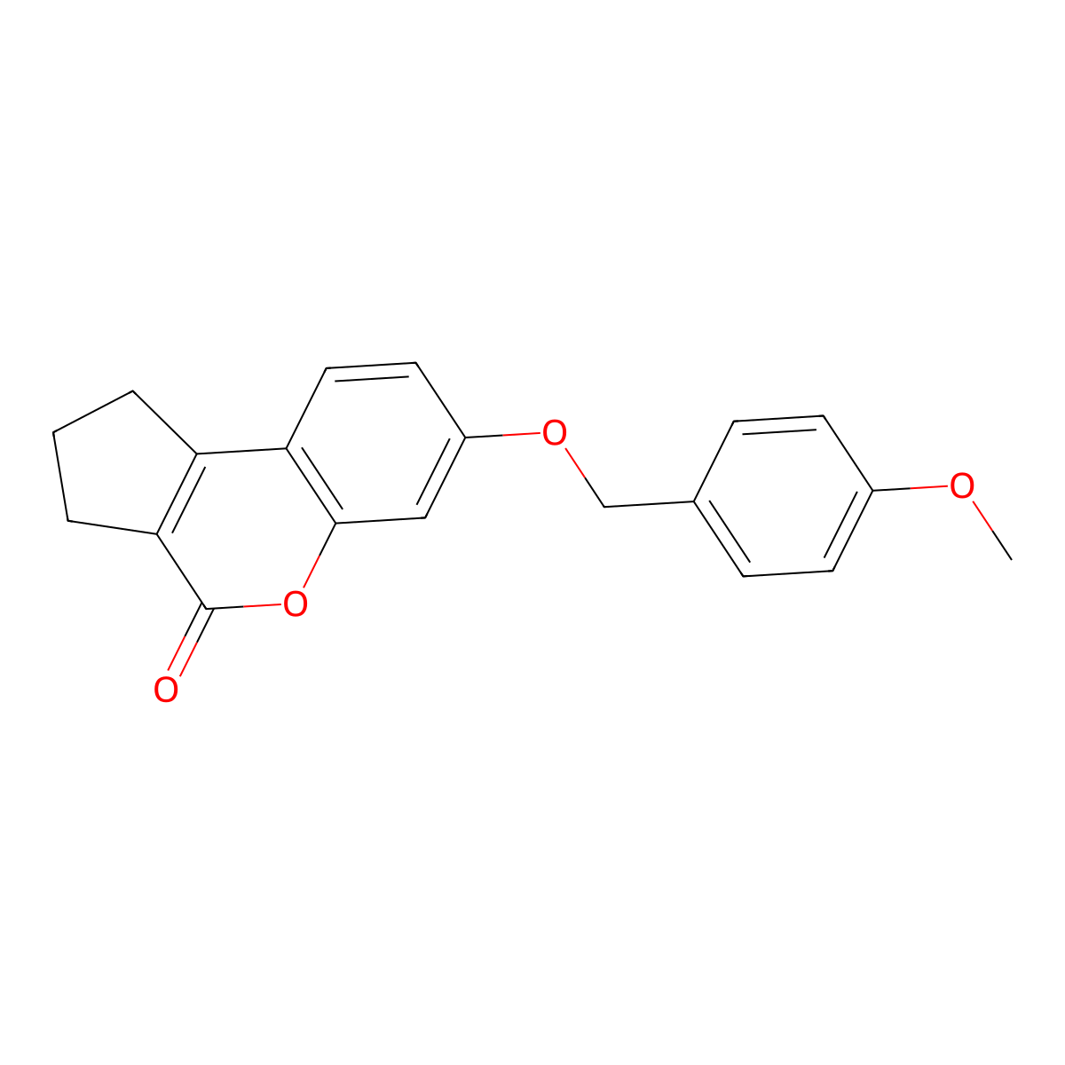 7-((4-methoxybenzyl)oxy)-2,3-dihydrocyclopenta[c]chromen-4(1H)-one molecular structure, CAS 324055-70-1