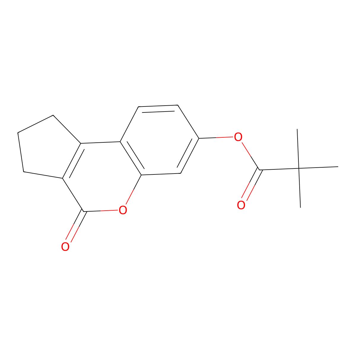4-Oxo-1,2,3,4-tetrahydrocyclopenta[c]chromen-7-yl pivalate molecular structure, CAS 324055-74-5