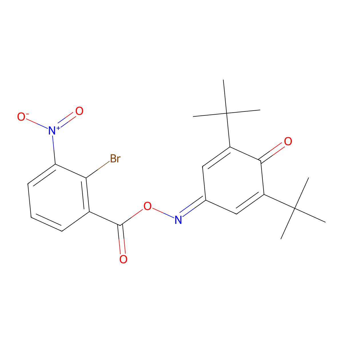 [(3,5-Ditert-butyl-4-oxocyclohexa-2,5-dien-1-ylidene)amino] 2-bromo-3-nitrobenzoate molecular structure, CAS 324056-83-9
