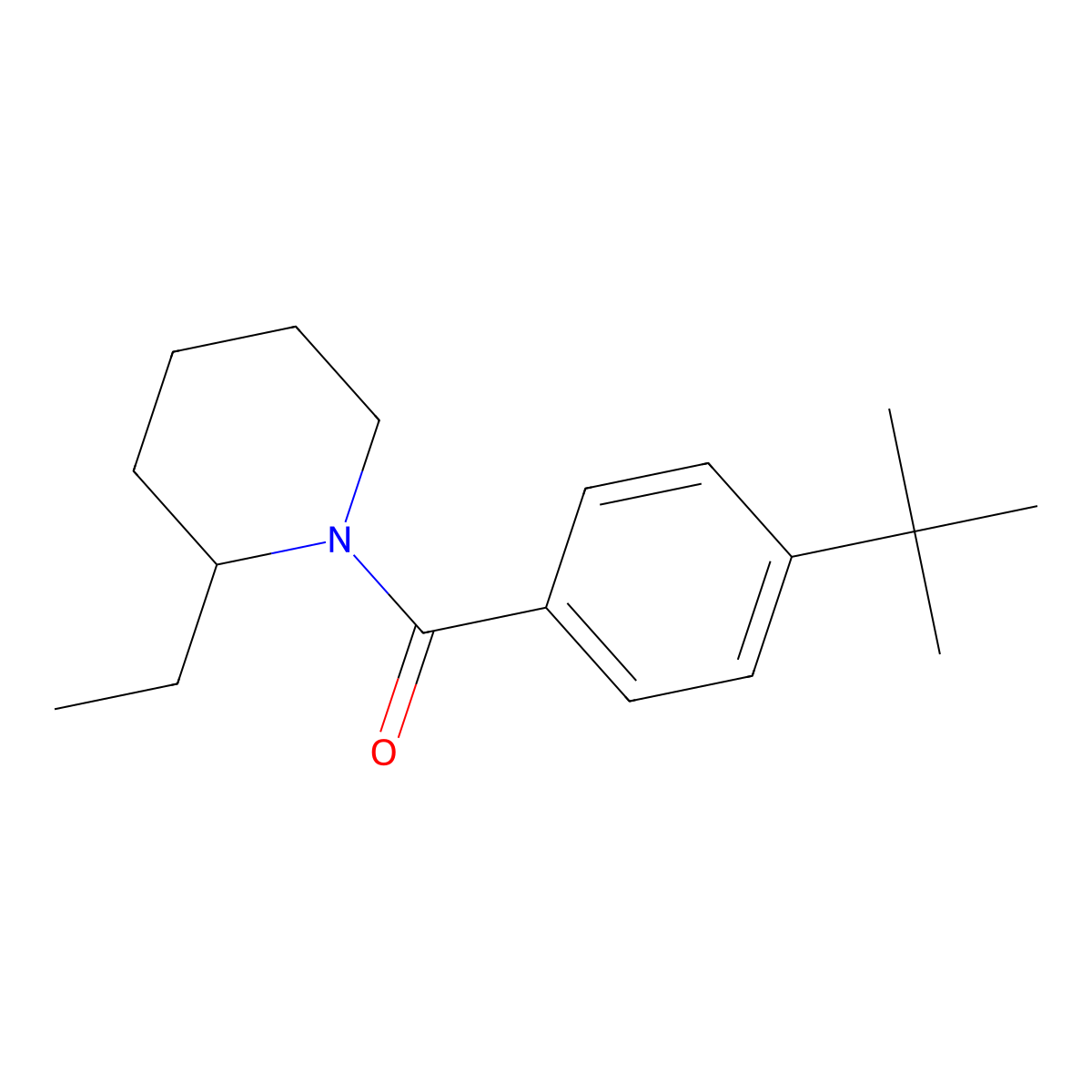 1-(4-Tert-butylbenzoyl)-2-ethylpiperidine molecular structure, CAS 324058-78-8