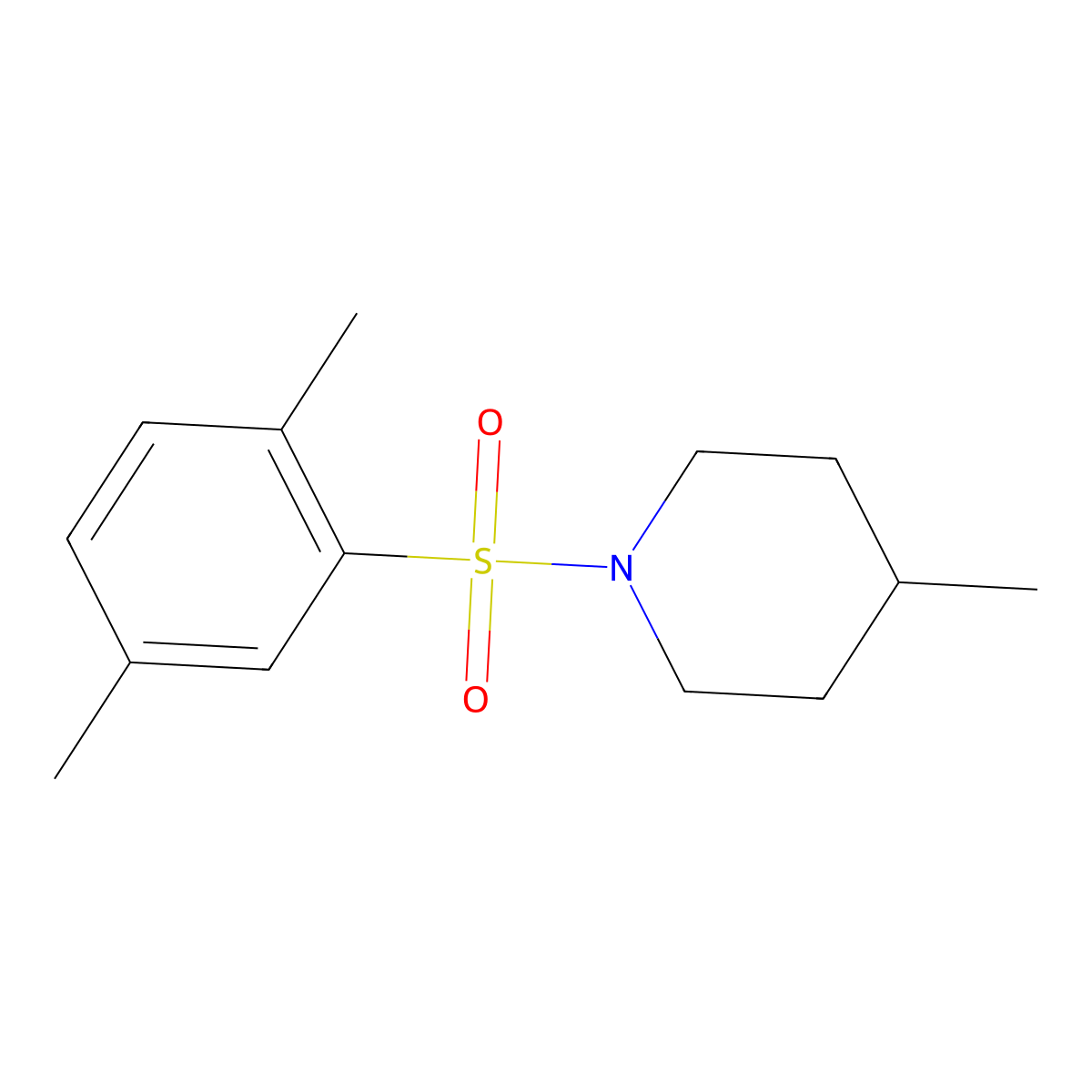 1-[(2,5-Dimethylphenyl)sulfonyl]-4-methylpiperidine molecular structure, CAS 324059-01-0