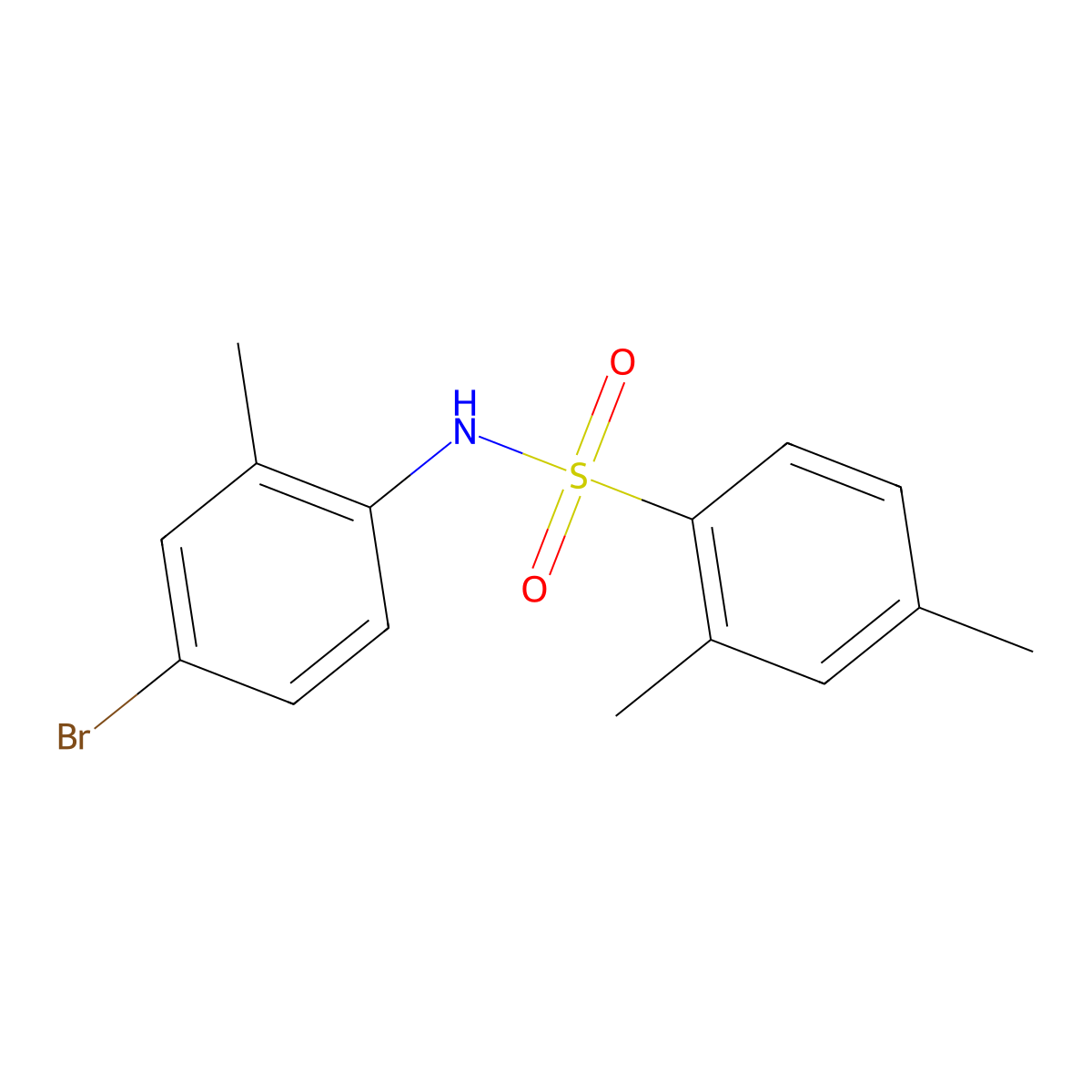 [(2,4-Dimethylphenyl)sulfonyl](4-bromo-2-methylphenyl)amine molecular structure, CAS 324059-18-9