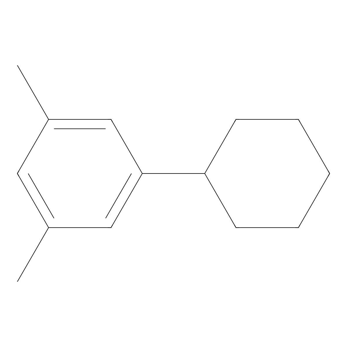 1-Cyclohexyl-3,5-dimethylbenzene molecular structure, CAS 32406-09-0