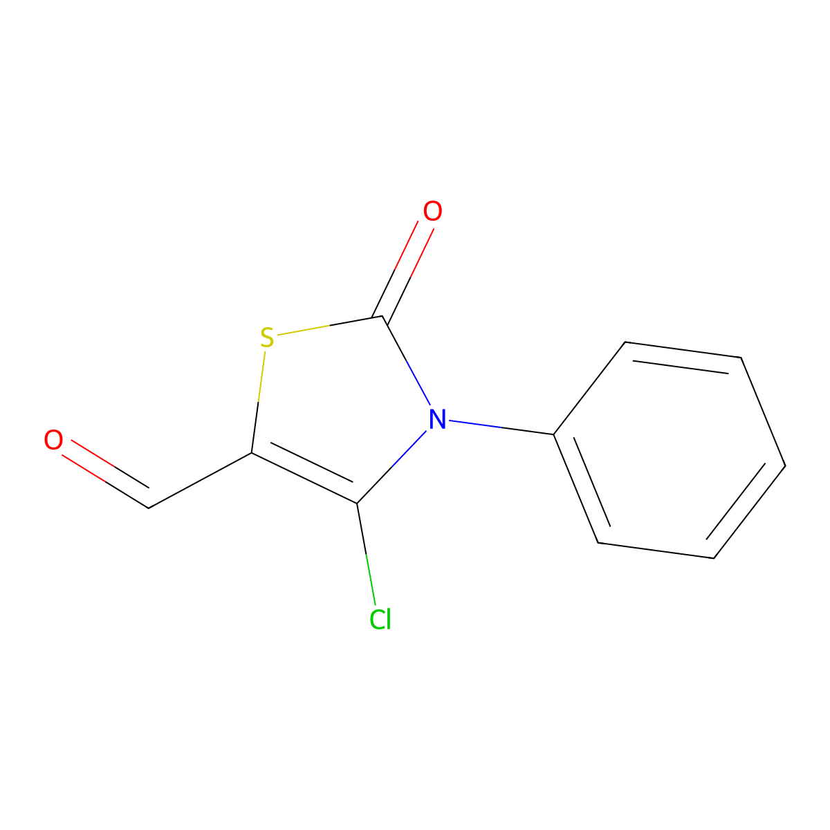 4-Chloro-2-oxo-3-phenyl-2,3-dihydro-1,3-thiazole-5-carbaldehyde molecular structure, CAS 324060-92-6
