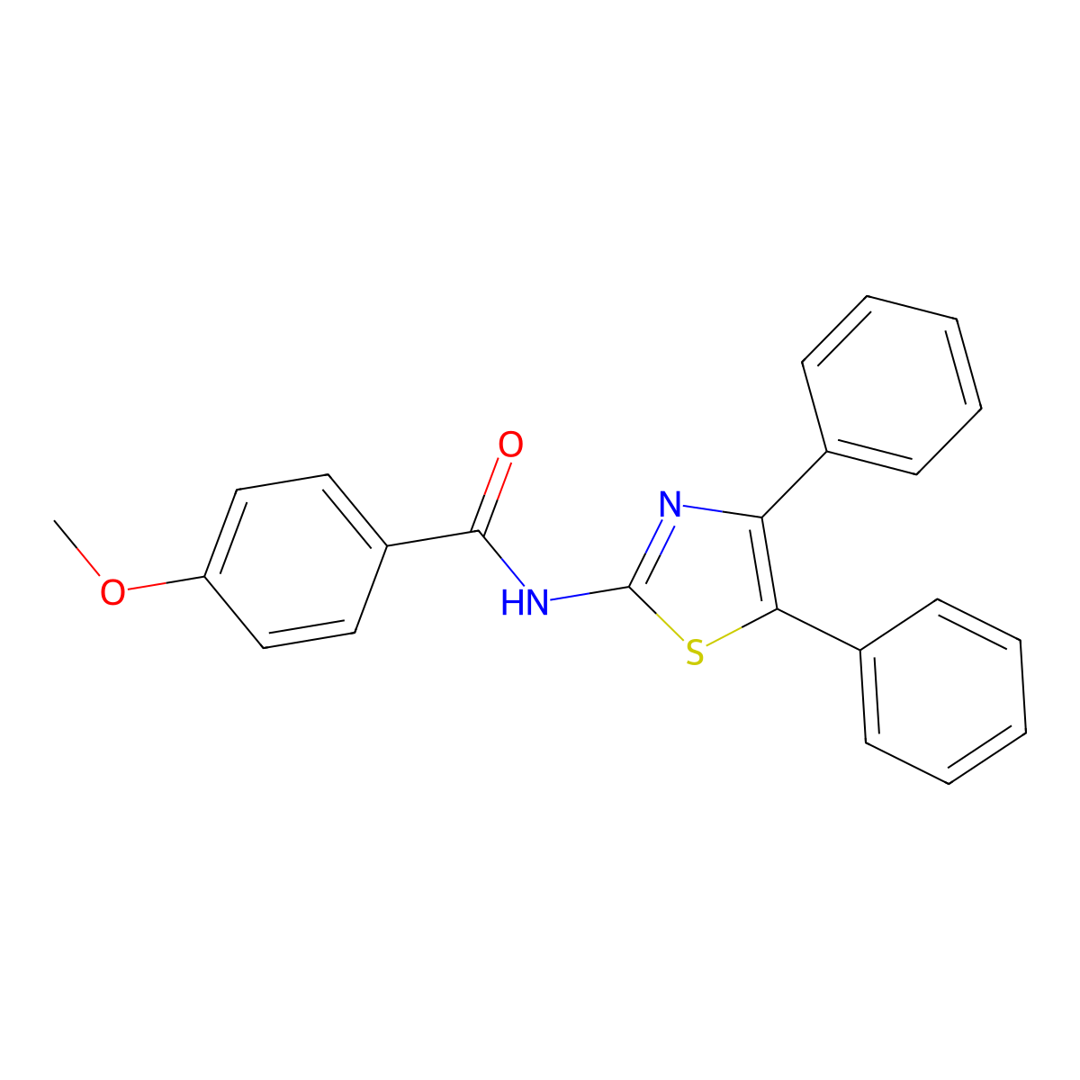 N-(4,5-Diphenyl-thiazol-2-yl)-4-methoxy-benzamide molecular structure, CAS 324061-26-9