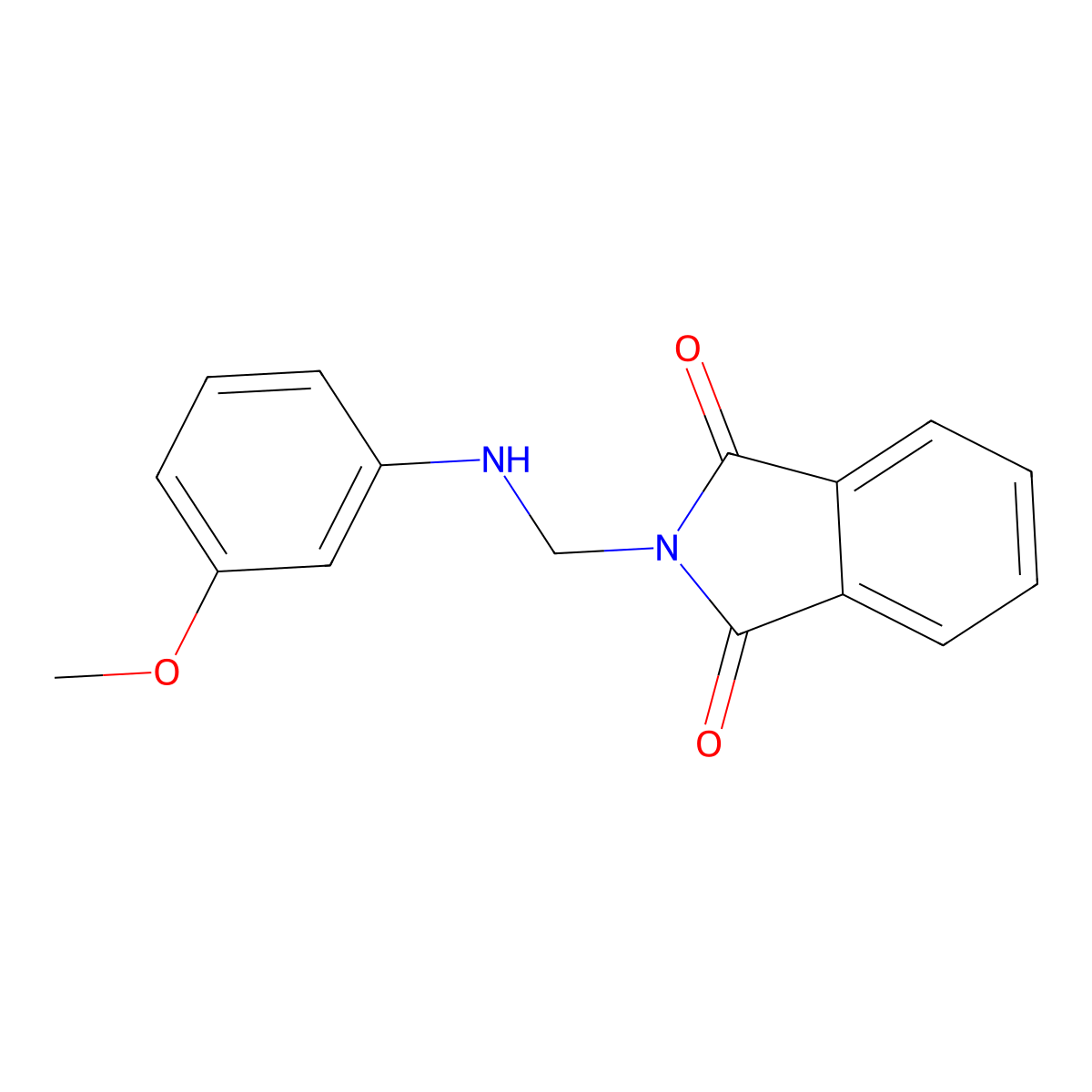 2-{[(3-methoxyphenyl)amino]methyl}-1H-isoindole-1,3(2H)-dione molecular structure, CAS 324064-93-9