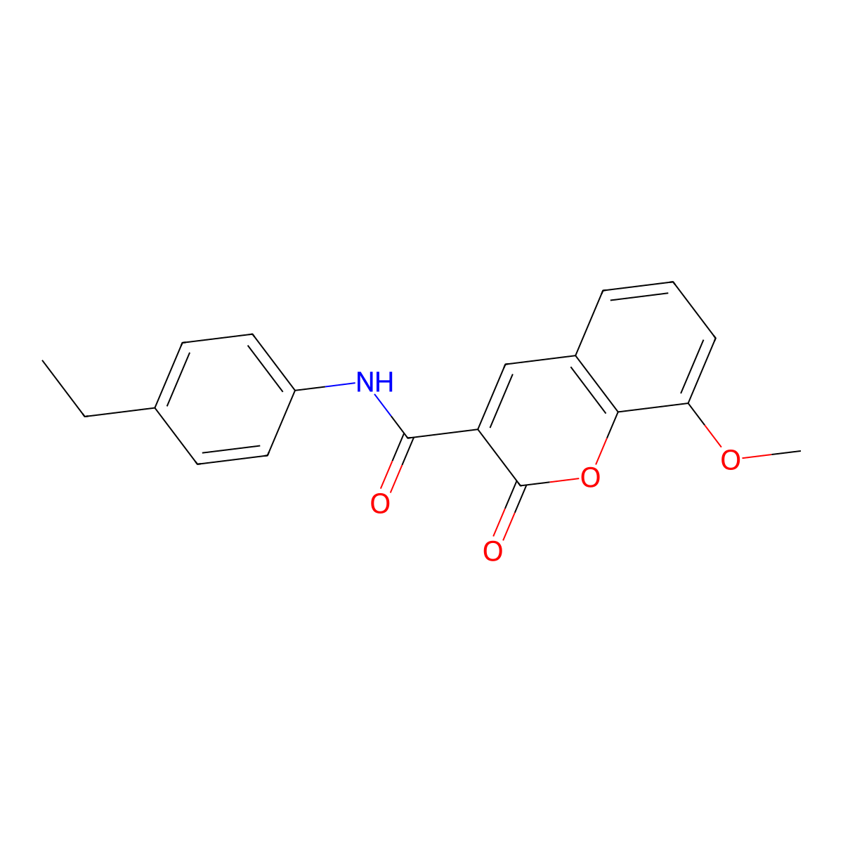 N-(4-ethylphenyl)-8-methoxy-2-oxo-2H-chromene-3-carboxamide molecular structure, CAS 324065-11-4