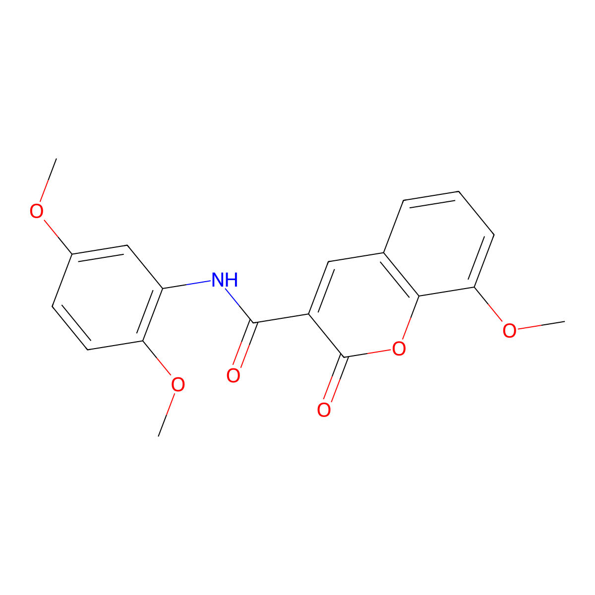 N-(2,5-dimethoxyphenyl)-8-methoxy-2-oxo-2H-chromene-3-carboxamide molecular structure, CAS 324065-13-6