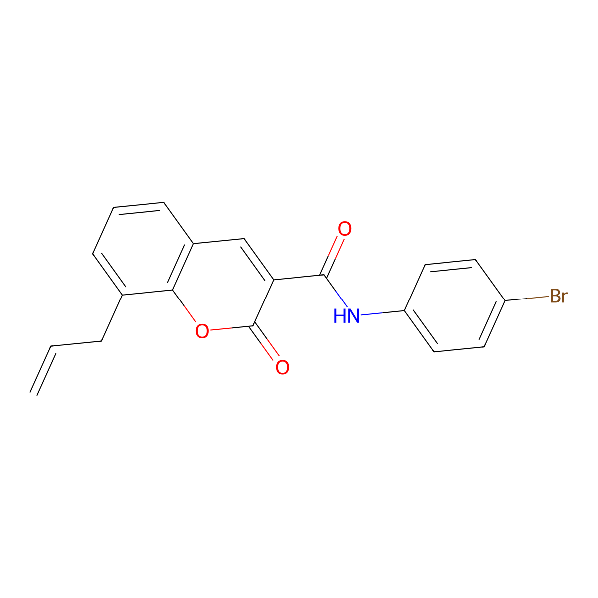 8-allyl-N-(4-bromophenyl)-2-oxo-2H-chromene-3-carboxamide molecular structure, CAS 324065-16-9