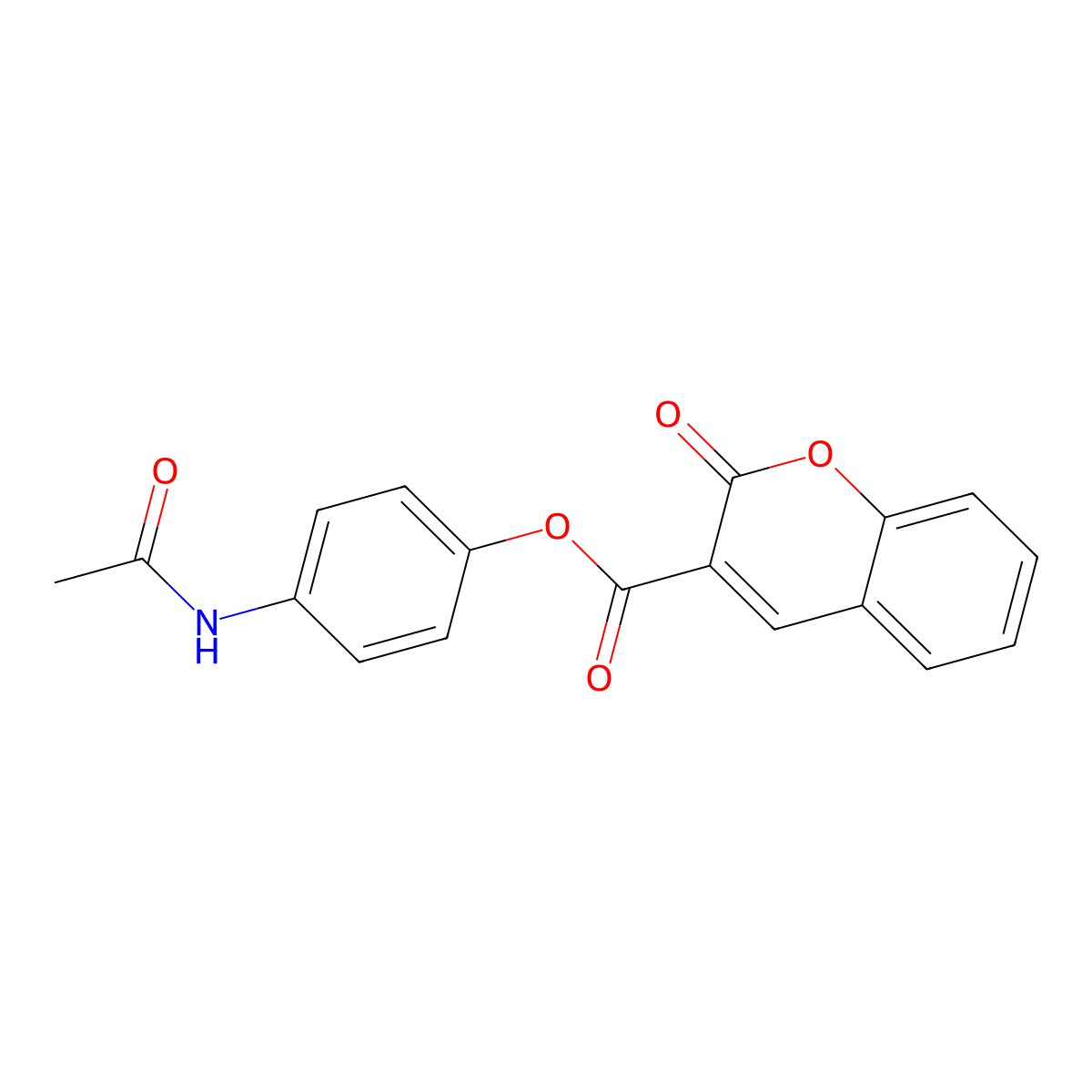 4-acetamidophenyl 2-oxo-2H-chromene-3-carboxylate molecular structure, CAS 324066-12-8