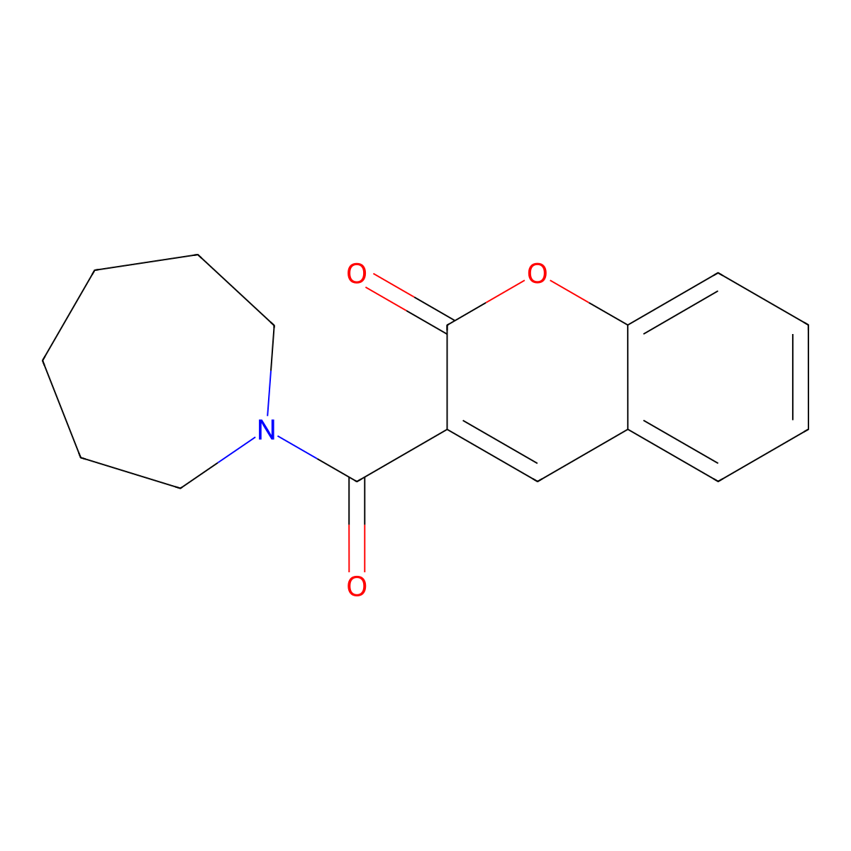 3-(azepane-1-carbonyl)-2H-chromen-2-one molecular structure, CAS 324066-21-9