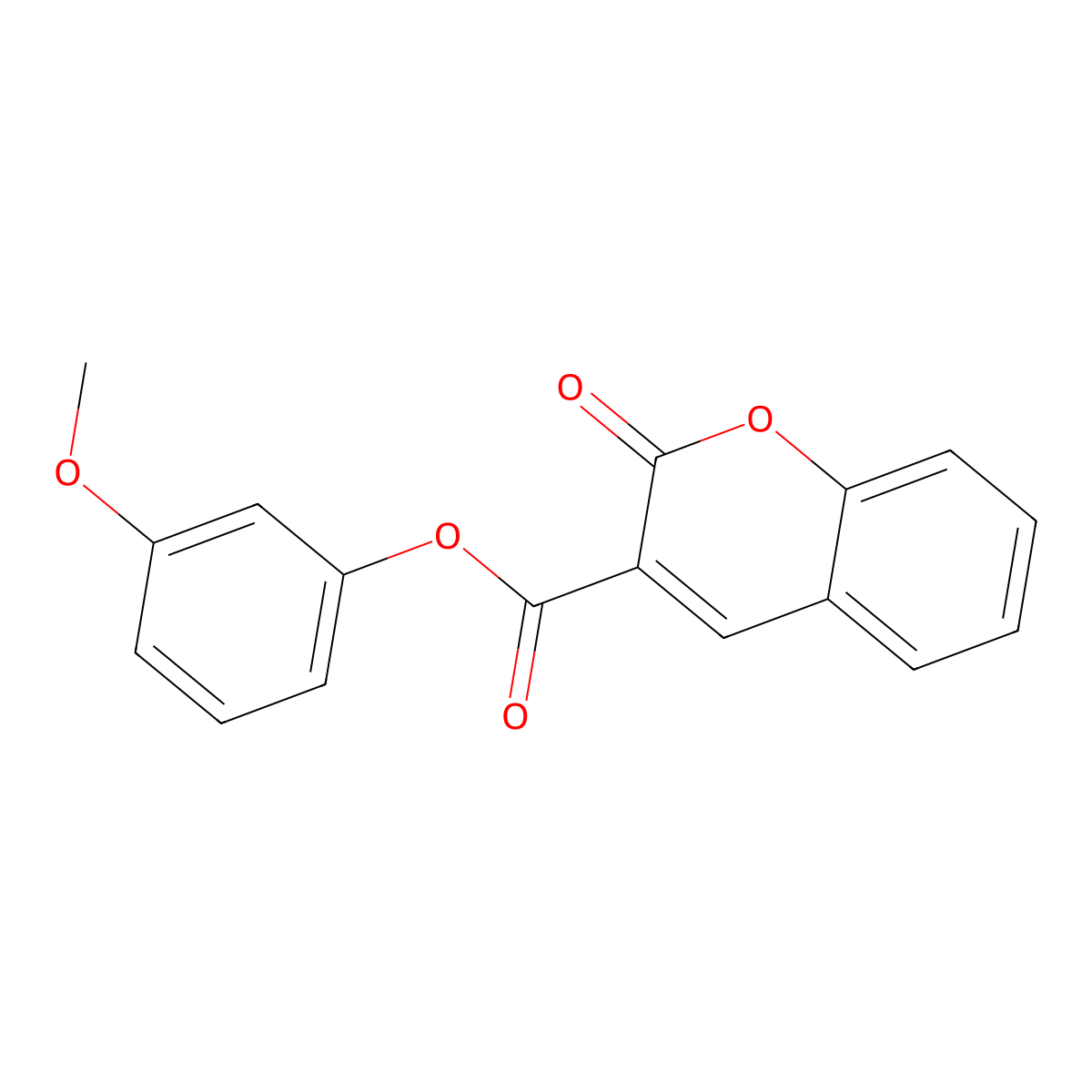 3-methoxyphenyl 2-oxo-2H-chromene-3-carboxylate molecular structure, CAS 324066-41-3