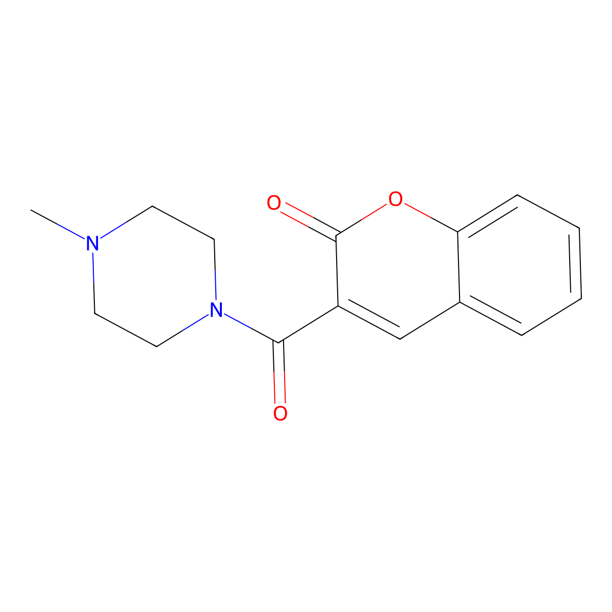 3-(4-Methyl-piperazine-1-carbonyl)-chromen-2-one molecular structure, CAS 324067-20-1